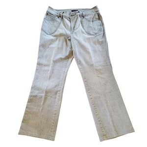 Nine West 16 Bootcut Hi‎ Rise Jeans Gray Denim Pants XL Pockets New